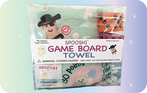 Spooshi Full Color Game Board Towel Kit/Large Dice